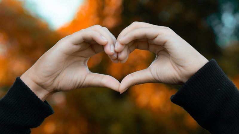 درست کردن دستها به شکل قلب