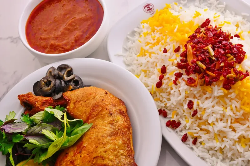 پلو مرغ ایرانی