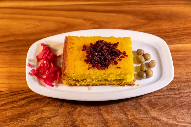 ته چین با زرشک