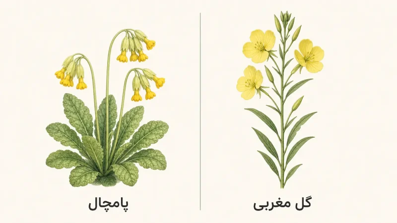 مقایسه گل مغربی و پامچال