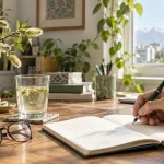 بیدمشک برای خستگی و بی‌حالی در کنار نوشیدنی رقیق و شکوفه‌های بیدمشک