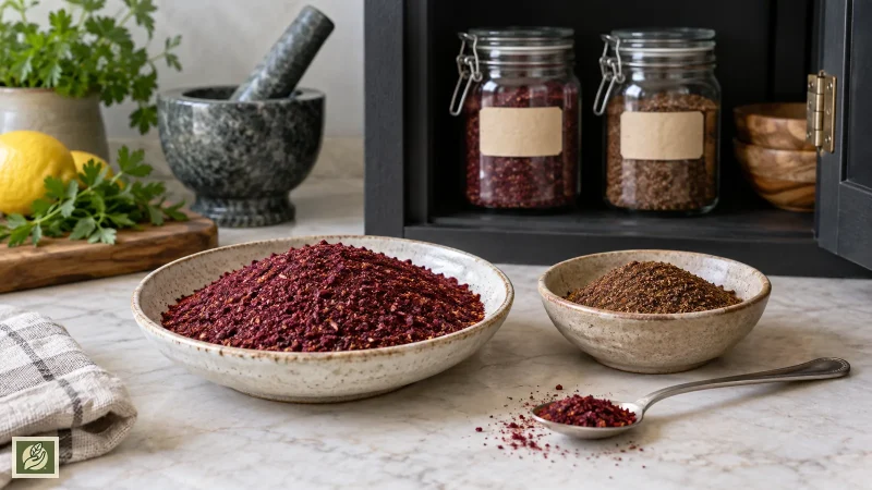 بررسی سماق قرمز و قهوه‌ای و نگهداری در ظرف دربسته